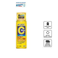 Lotion Rohto Melano CC Men Dưỡng Sáng Da Chống Thâm Nám - Sản Phẩm Chuyên Dụng Cho Nam Giới, Dễ Thấm, Không Nhờn Rít