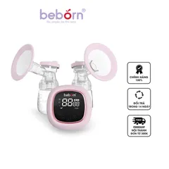 Máy Hút Sữa Điện Đôi Beborn BP01 - Bình Đựng PP Không BPA, Pin 2000mAh, 3 Chế Độ, Dễ Sử Dụng, Hỗ Trợ Mẹ Nuôi Dưỡng Bé