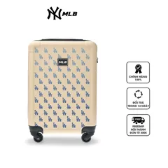 Vali MLB Classic Monogram LA Dodger Size 22 Trắng Kem - 4 Bánh Xoay 360 và Thiết Kế Thời Trang Đối Với Người Hâm Mộ Bóng Chày