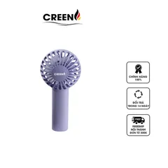 Quạt cầm tay mini Creen CR-DC03 - 3 tốc độ, dung lượng pin 2000mAh, thiết kế nhỏ gọn, dễ mang theo, lưu trữ tiện lợi cho mùa hè.
