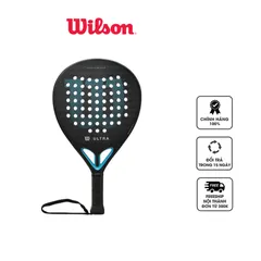 Vợt Padel Wilson Ultra Elite V2 Black/Blue - Dụng Cụ Thể Thao Cao Cấp Chống Shock với Công Nghệ Opti Grip, Trọng Lượng Nhẹ 361g