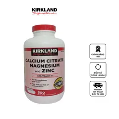 Viên Uống Kirkland Signature Calcium Citrate Magnesium and Zinc 500mg
