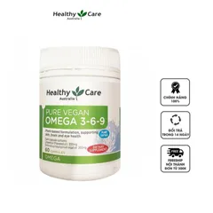 Omega 3 6 9 thực vật hữu cơ Healthy Care Pure Vegan Úc