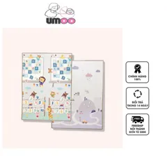Thảm Cuộn Gấp Gọn Umoo UM-0767 cho Bé - Thảm Chơi Nhiều Màu Sắc, An Toàn, Tiện Lợi, Chất Liệu XPE Chống Nước và Chống Trượt