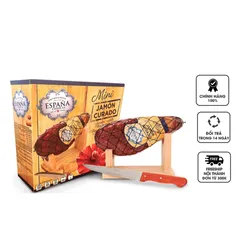 Đùi Heo Muối Mini Jamon Curado Espana - Hương Vị Thơm Ngon Đậm Đà, Món Ăn Truyền Thống Tây Ban Nha 1kg Hộp Sang Trọng