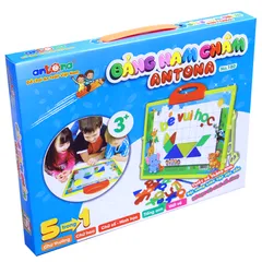 Bảng Nam Châm Antona 5 Trong 1 Cho Bé - Bộ Học Chữ, Số, Phép Tính, Hình Khối, Dành Cho Trẻ Từ 3 Tuổi - Đồ Dùng Học Tập An Toàn, Thú Vị