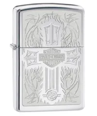 Bật Lửa Zippo 28982 Harley Davidson Chính Hãng - Quà Tặng Sang Trọng Đẳng Cấp, Họa Tiết Chữ Thập Nổi Bật
