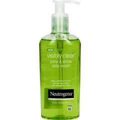 Sữa Rửa Mặt Neutrogena Visibly Clear Pore & Shine 200ml - Dành Cho Da Nhạy Cảm, Dầu, Giảm Mụn, Thoáng Sạch, Hương Cam Quýt Tươi Mát