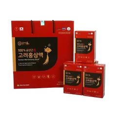 Nước Hồng Sâm Jeong Won 6 Năm Tuổi Cao Cấp Hàn Quốc - Hộp 30 Gói x 80ml, Bồi Bổ Sức Khỏe và Tăng Cường Miễn Dịch