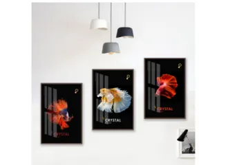 Bộ 3 Tranh Treo Tường Thiên Nhiên Hoa Lá - Trang Trí Nhà Cửa Hiện Đại, Bền Màu, Phong Cách Tinh Tế, Đa Dạng Kích Thước