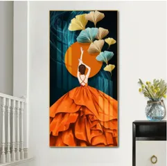 Tranh treo tường tráng gương nghệ thuật hình cô gái 30x60cm - Trang trí nội thất phong cách hiện đại, quà tặng độc đáo cho mọi không gian