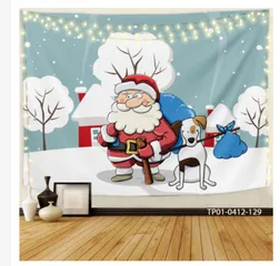 Tranh Vải 3D Cao Cấp Treo Tường Noel - Hình Ảnh Sắc Nét, Tặng Móc Treo và Miếng Dán, Trang Trí Nhà Cửa Lung Linh