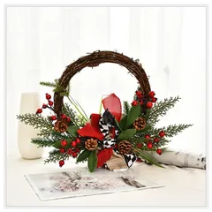 Bộ phụ kiện trang trí vòng nguyệt quế Giáng sinh - Tự làm vòng nguyệt quế độc đáo cho không khí Noel ấm áp
