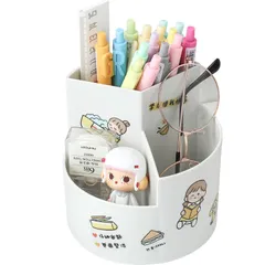 Kệ Nhựa Mini 3 Ngăn Đựng Đồ - Trang Trí Bàn Văn Phòng Kèm 25 Sticker Độc Đáo, Tiện Dụng 12x12cm