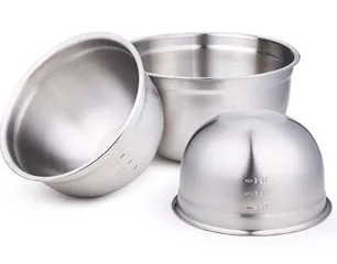 Thố Inox 304 Đánh Trứng Trộn Bột Có Vạch Đo Lường - Dụng Cụ Nhà Bếp Đa Năng, Chất Liệu Cao Cấp, Bền Đẹp 750ml đến 5 Lít