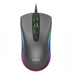 Chuột máy tính có dây Havit MS72 - Chuột Gaming tích hợp đèn RGB nhiều màu sắc, thiết kế chống trượt, DPI 800-1200, tương thích Windows, Mac, Linux