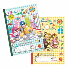 Combo 10 Quyển Vở 4 Ô Ly 48 Trang Klong School Mimi - Giấy Trắng Tự Nhiên, Bền Chắc, Phù Hợp Học Sinh Tiểu Học