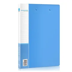 File A4 Deli 5309 - Bìa đựng tài liệu 2 kẹp ngang & dọc, Chất liệu nhựa PP bền đẹp, Màu xanh da trời tươi mát, Lưu trữ an toàn tài liệu