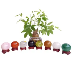 Quả Cầu Phong Thủy Mini Đá Tự Nhiên Đủ Màu - Quà Tặng May Mắn Cho Người Mệnh Kim, Mộc, Thủy, Hỏa, Thổ