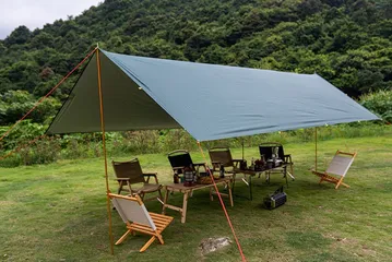 Tấm Tăng Lều Dã Ngoại Chống Nắng Mưa 300x300cm - Phụ Kiện Du Lịch Cắm Trại Gọn Nhẹ, Chất Liệu Chống Thấm, Đầy Đủ Dụng Cụ