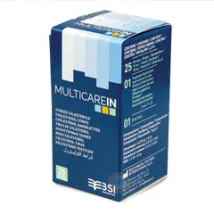 Que thử mỡ máu Cholesterol cho máy MultiCareIn - Hộp 25 Que, Đo Chính Xác và Nhanh Chóng, Sản Xuất Tại Ý