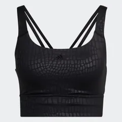 Áo Bra Thể Thao Adidas Medium Support Longline Powerimpact HM6195 - Chất liệu mát lạnh, thấm hút mồ hôi, họa tiết cá tính màu đen cho nữ