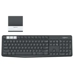 Bàn phím không dây Logitech K375s với giá đỡ điện thoại - Kết nối Bluetooth, thiết kế hiện đại, sử dụng bền bỉ, cho máy tính và tablet