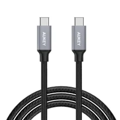 Cáp Sạc Nhanh Aukey CB-CD6 USB-C 2m 480Mbps - Chất Liệu Nylon Chống Rối, Bền Bỉ, Tương Thích Với Nhiều Thiết Bị Di Động