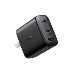 Củ Sạc Nhanh Aukey PA-F3S PD 20W - Sạc 2 Thiết Bị Cùng Lúc, Thiết Kế Nhỏ Gọn, Tương Thích iPhone và Android