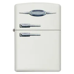 Bật Lửa Zippo 49636 Retro Fridge Design - Bật Lửa Vỏ Đồng Thau 3D Họa Tiết Tủ Lạnh Cổ Điển, Quà Tặng Độc Đáo Cho Fan Zippo