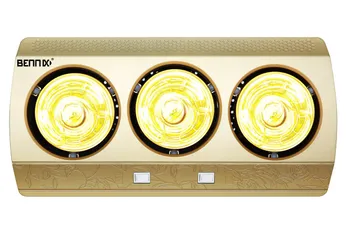 Đèn Sưởi Nhà Tắm 3 Bóng Bennix BN-03BG - Thiết Kế Hiện Đại, Công Suất 825W, Tiết Kiệm Điện, Không Gây Khó Chịu, Sử Dụng Tia Hồng Ngoại