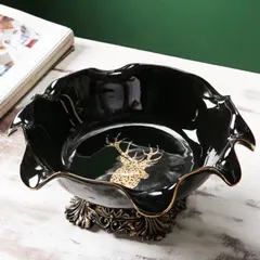 Đĩa Đựng Hoa Quả Gốm Sứ Hình Hươu Cao Cấp - Trang Trí Nhà Cửa Sang Trọng, Điểm Nhấn Gợi Ý Quà Tặng Thú Vị
