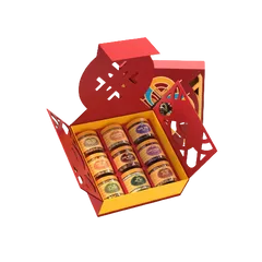 Hộp quà Tết Lộc Xuân 05 Mama’s Food - Bộ quà sang trọng gồm 9 món đồ khô chất lượng, ý nghĩa trường thọ và lời chúc năm mới an lành