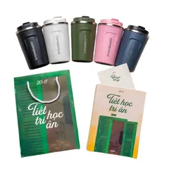 Hộp quà "Tiết học tri ân" 20/11 Lason - Quà tặng thầy cô với cốc giữ nhiệt Coffeeholic cao cấp và thiệp chúc mừng