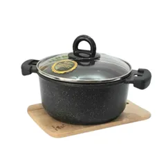Nồi từ vân đá chống dính Bennix Terra - Nhôm đúc cao cấp, dễ vệ sinh, nhiều size, phù hợp cho mọi loại bếp, an toàn sức khỏe.