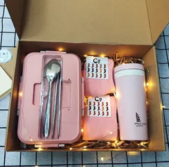 Set Quà Tặng Thầy Cô - Hộp Cơm Trưa Vintage + Bình Nước Tiện Lợi - Món Quà Ý Nghĩa Ngày 20/11