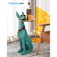 Tượng Decor Chú Chó Ngậm Đĩa Đựng Đồ - Thiết Kế Độc Đáo, Thích Hợp Trang Trí Nhà Cửa và Đựng Bánh Kẹo, Quà Tặng Ý Nghĩa