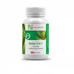 Viên uống Nzpurehealth Detox 5 in 1 - Hỗ trợ thanh lọc cơ thể, tăng cường sức khỏe với chiết xuất cỏ lúa mì - Hộp 60 viên