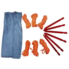 Bộ cọc nhôm 3 chấu và dây dù phản quang giữ lều bạt cắm trại 18cm - Tiện lợi cho chuyến đi picnic dã ngoại ngoài trời