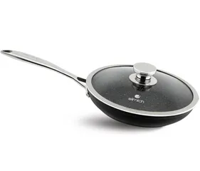 Chảo Vân Đá Chống Dính Elmich Opal EL-3802 24cm - Nắp Kính, Chất Liệu An Toàn, Phù Hợp Với Mọi Loại Bếp