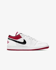 Giày Nike Air Jordan 1 Low GS White Gym Red 553560-118