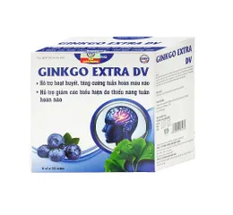 Viên Uống Hỗ Trợ Hoạt Huyết Ginkgo Extra DV Dược Vương - Tăng Cường Tuần Hoàn Máu Não, Giảm Hoa Mắt, Đau Đầu - Hộp 60 Viên