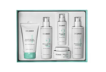 Bộ sản phẩm giảm nám, dưỡng trắng Dr.Iaso Derma Action - Sữa rửa mặt, toner, tinh chất, sữa dưỡng, kem dưỡng 5 sản phẩm chăm sóc da hoàn hảo