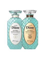 Cặp Gội Xả Kiềm Dầu Moist Diane Extra Fresh & Hydrate - Dưỡng Ẩm Tóc Hư Tổn, Phục Hồi, Mùi Bưởi Tươi 450ml x 2 Chai