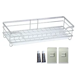 Kệ Đựng Chén Dán Tường Inox 304 - Tiết Kiệm Không Gian Nhà Bếp Hobby Home Decor KCH, Khay Hứng Nước, Chắc Chắn, Thiết Kế Hiện Đại