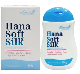 Dung dịch vệ sinh phụ nữ Hana Soft Silk 150g màu xanh - Giúp se khít, cấp ẩm và làm sáng da vùng kín an toàn, tự nhiên từ Nhật Bản