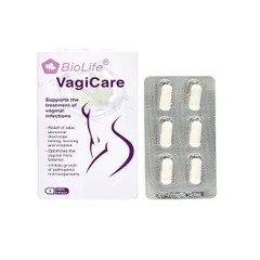 Viên đặt BioLife VagiCare Bổ Sung Lợi Khuẩn - Hỗ Trợ Giảm Mùi, Ngứa Vùng Kín Cho Phụ Nữ (Hộp 6 Viên)