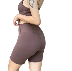Quần Biker Short Tập Gym QL220831 Lưng Cao - Chất Liệu Co Giãn 4 Chiều, Thấm Hút Mồ Hôi, Thích Hợp Yoga, Aerobic, Thể Thao