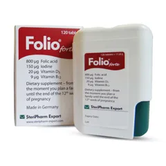 Viên bổ sung Acid Folic Folio forte 800μg cho phụ nữ dự định mang thai