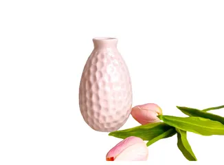 Bình Hoa Mini Bát Tràng Men Bóng Hồng Pastel - Trang Trí Nghệ Thuật Cho Không Gian Nội Thất Sang Trọng